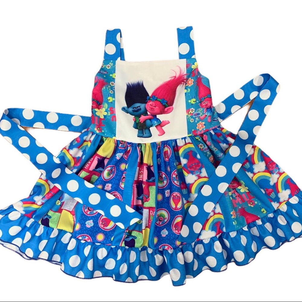 Girls TROLLS Summer Twirl Dress